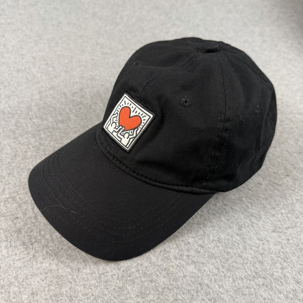 Keith Haring x Primark Black Heart Logo Adjustable Baseball Cap Hat Cotton